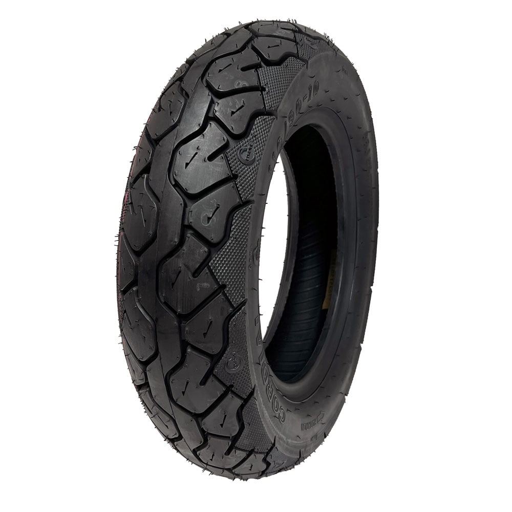 MMG Tire 110/90-10 Tubeless Front/Rear Motorcycle Scooter Street Tire - 10" Rim