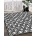 thumbnail image 3 of Ahgly Company Machine Washable Indoor Round Transitional Dark Gray Area Rugs, 5' Round, 3 of 7