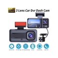 thumbnail image 1 of 3 Channel Car DVR HD 1080P 3-Lens Inside Vehicle Dash Cam Three Way Camera DVRs Recorder Video Registrator Dash Cam Cam Recorder, 1 of 4
