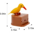 thumbnail image 3 of Dispensador de palillos de dientes para pájaros, dispensador de palillos de dientes para el hogar, novedad, soporte automático para palillos de dientes, bonito regalo para mesa de comedor de pájaros, 3 of 5