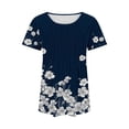 thumbnail image 5 of PVCS Womens Tops Clearance Under $5 Fashionable Women's Casual Short Sleeved Loose Round Neck Printed Top, 5 of 5