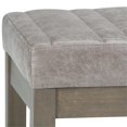 thumbnail image 4 of Trent Home 48" W Rectangle Ottoman Bench in Distressed Gray Taupe Faux Leather, 4 of 5