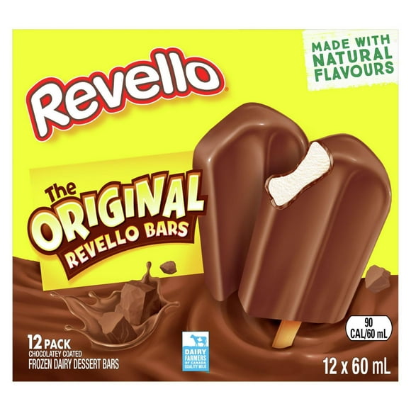 Popsicle Revello Frozen Dairy Dessert Bars, 12 x 60 ml bars