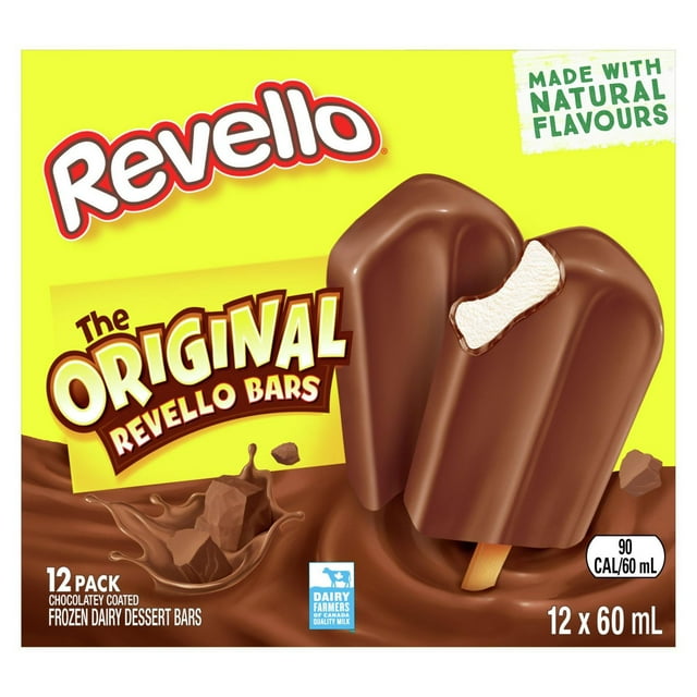 Popsicle Revello Frozen Dairy Dessert Bars, 12 x 60 ml