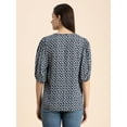 thumbnail image 4 of Moomaya Womens Oversize Viscose Tunic Top, Lantern Sleeves Summer Top, 4 of 9