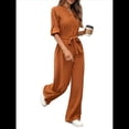 thumbnail image 3 of de Mujer de Larga con Cuello en V, Elegantes, Informales, de Pierna , para Otoño 2025. Color Caramelo XL, 3 of 10