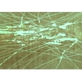 thumbnail image 1 of Ahgly Company Machine Washable Indoor Rectangle Abstract Turquoise Blue Contemporary Area Rugs, 7' x 9', 1 of 4