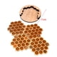 thumbnail image 5 of 4x posavasos de panal de , posavasos, posavasos rústicos, posavasos de madera para escritorio, mesa, cafetería, oficina, decoración del hogar, 5 of 5