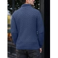 thumbnail image 5 of Fexilor Men's Turtleneck Sweater Pullover Stylish Shawl Collar Knit Top for Regular Fit, 5 of 6