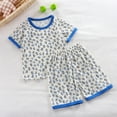 thumbnail image 3 of WOYY Infant Boys Pajamas Cartoon Print Short Sleeve T-Shirt Shorts Homewear, Sizes 18-24M, 3 of 4