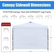 10x10 Canopy Sidewalls with Silver Coating UPF50 Waterproof Sunwall for Outdoor Canopies