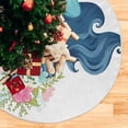 thumbnail image 5 of GZHJMY Mermaid Christmas Tree Skirt Home Decoration Large Round Christmas Tree Skirt for Holiday Party Home Christmas Day Ornaments, 35.4", 5 of 6