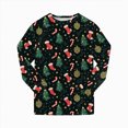 thumbnail image 6 of NOLDARES Little Boys Girls' Christmas Pajamas Sets Toddler Pjs Kids Print Sleepwear Fall Winter 2 Piece Long Sleeve Top Pjs Set(D008-AG), 6 of 9