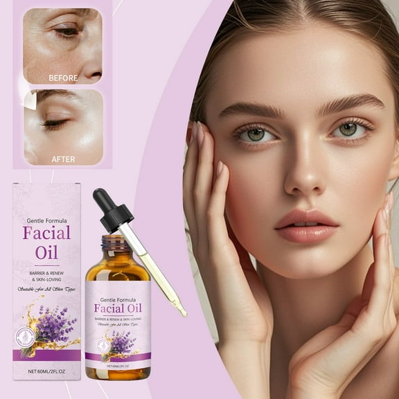 SDJMa Lavender Facial Moisturizing Oil, Daily Nourishing Face Oil for Glowing Skin, 60ml