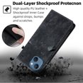 thumbnail image 2 of Funda para iPhone 14 Pro Max de piel auténtica con tapa tipo billetera, soporte magnético, bloqueo RFID, ranuras para tarjetas, funda a prueba de golpes, 2 of 4