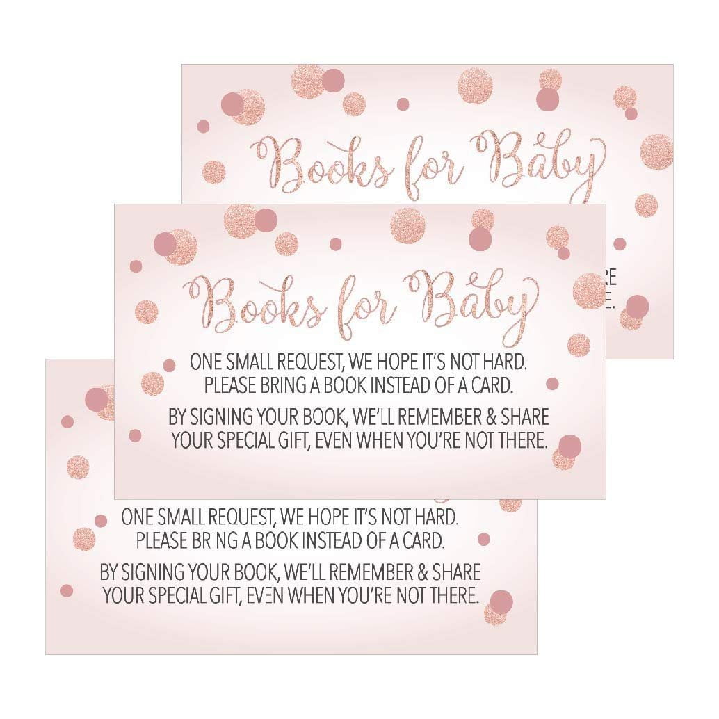 rose gold and pink baby shower invitations
