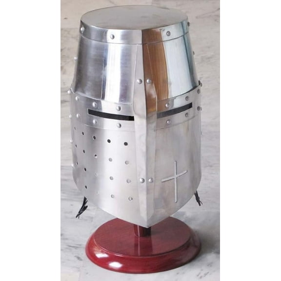 THOR INSTRUMENTS Medieval Knight Templar Crusader Armor Helmet - RE-Enactment Role Play Costume
