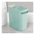 thumbnail image 2 of mDesign Plastic Small 1.5 Gal./5.7 Liter Trash Can, Built-In Handles, Mint Green, 2 of 8