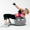 thumbnail image 3 of UFC FitBall - 75 cm, Gray - Anti-Burst Stability Ball for Core Strength, MMA Training & Fitness - Durable PVC, 3 of 4