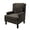 Dark Brown, variant on Aprafie Ergonomic Wingback Chair, 20.7" High Back Accent Chair with Ultra-Thick Cushion, Solid Wood Arms & Legs for Living Room, Bedroom, Reading Nook, Dark Brown