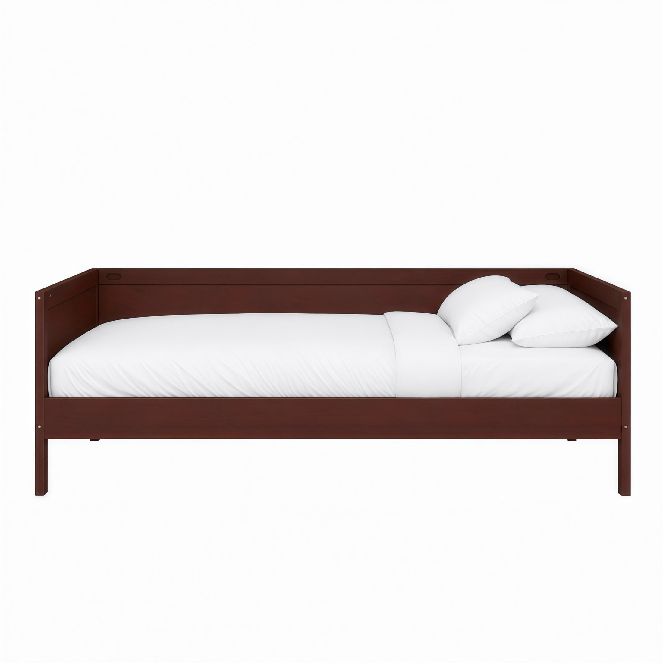 GDF Studio Onus Twin Size Wood Daybed with Slat Support, Space-Saving Sofa Bed for Bedroom & Guest Room, Dark Walnut