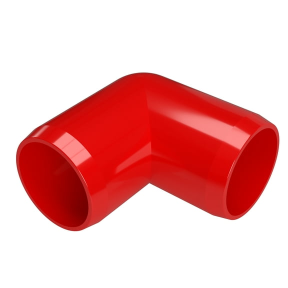 1/2" 90 Deg. Elbow PVC Fitting, Furniture Grade, Red, 10-Pack, F01290E-RD-10