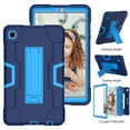 thumbnail image 2 of Dteck Case for Samsung Galaxy Tab A7 Lite 8.7-inch SM-T220 T225 (2021 Released),Shockproof Armor Rubber Case Kickstand Hybrid 3-Layer Protection Hard Cover without Screen Protector,Navy+Blue, 2 of 7
