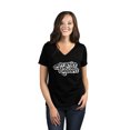 thumbnail image 2 of Practice Kindness Women's Fashion Relaxed V-Neck T-Shirt Tee Heather Black X-Large, 2 of 5