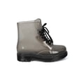 thumbnail image 2 of New Women Red Ruby Gum-1 Clear Lace Up Lug Sole Combat Rain Boot, 2 of 5