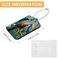 thumbnail image 5 of Parrot Square PU Leather Luggage Tags - 2 Pack with Privacy Cover and Stainless Steel Ring - Suitable for Travel, Backpack, Handbag - Suitcase Tags, Travel Tag, 5 of 7