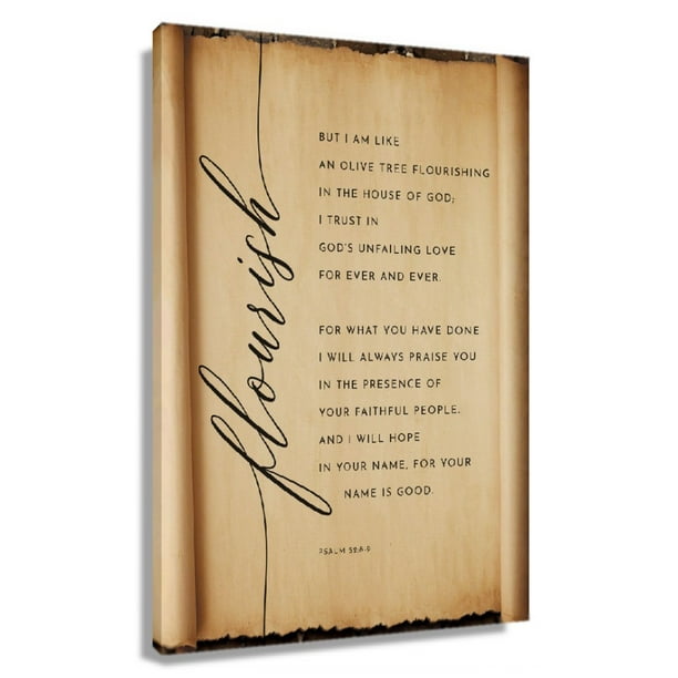 psalm-52-8-9-wall-art-bible-verse-poster-paintings-printing-pictures