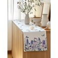 thumbnail image 5 of Table Runner 36 Inches Long for Kitchen Dining, Purple Floral Dresser Scarf Farmhouse, Dining Table Decorations for Wedding/Parties, Spring Lavender Daisy Butterflies Botanical 13 x 36 In, 5 of 8