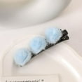 thumbnail image 1 of Fiudx Horquilla de Invierno, Pinza para El Pelo con Pompón, Elegante Pinza para Flequillo, Accesorio Versátil para Coleta, Cambio Rápido de Peinado, Ideal para Fiestas, Bodas y Escuelas, Solución par, 1 of 2