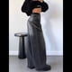 thumbnail image 5 of Pantalones Vaqueros de Pierna para Mujer, Desgastados, de Cintura Media, Estilo Vintage Y2K. Negro L, 5 of 7