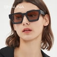 thumbnail image 2 of SHAUNA Ins Popular Mujeres Gafas de sol cuadradas Retro Hombres Tonos teñidos UV400, 2 of 5