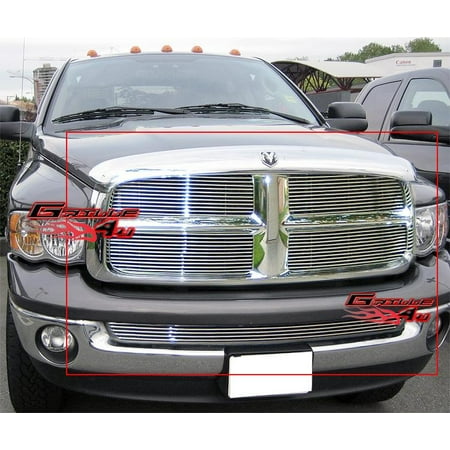 - Fits 2002-2005 Dodge Ram Regular Model Billet Grille Combo #D67998A