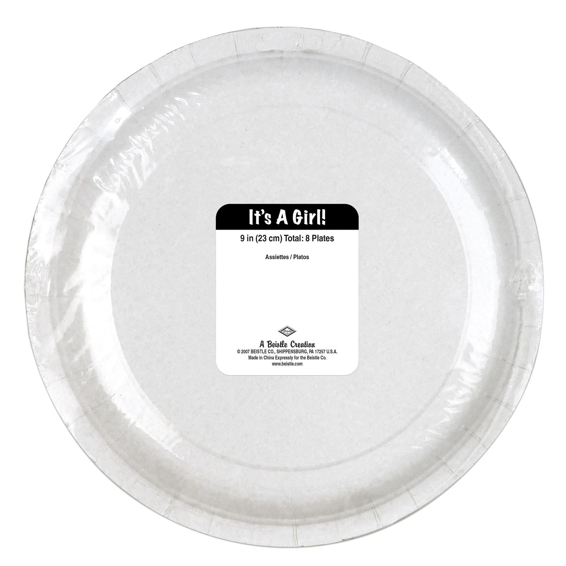 96 Pack Beistle It's A Girl! Paper Plates 9 inch