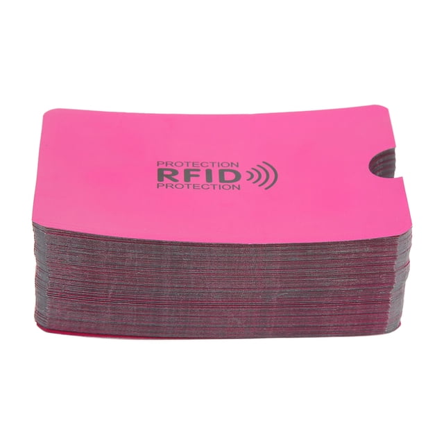 100 Pcs Carte de Blocage Manches Serrées en Forme de Feuille Anti-Scan Vol Protection Porte-Cartes de Protection Portable, pour Protéger Toutes Sortes de Cartes Bancaires, des Livres de Banque