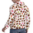 thumbnail image 3 of Hoodies for Men - Cute Chocolate Print Long Sleeve Comfrt Men'S Fashion Hoodies & Sweatshirts, Sweatshirts for Men Hoodies Pullover Clothing Clothes with Pouch, 3 of 7