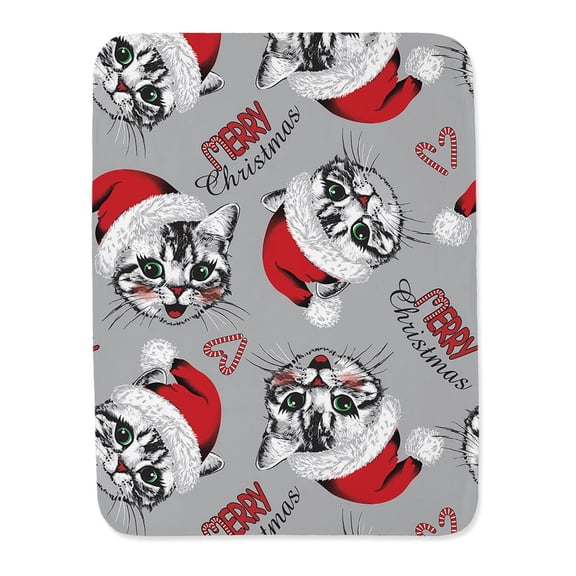 Merry Christmas Kittens Blanket  -Image by Shutterstock,