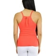 thumbnail image 2 of ToBeInStyle Womens Vibrant Comfortable Ruched Bust V-Neck Layering Tank Top, 2 of 4