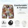 thumbnail image 3 of Balery Cute Dogs Puppy Bañador para hombre, shorts de playa de secado rápido con entrepierna y forro de compresión-Small, 3 of 6