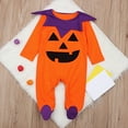 thumbnail image 6 of Vividxx Baby Girl Boy Halloween Onesie Sleeveless Pumpkin Romper Ruffle Bodysuit Jumpsuit Cute Halloween Clothes Solid Color O-Neck Lovely Dailywear, 6 of 6