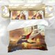 thumbnail image 5 of Liga de Súper Mascotas Conjunto de sábanas temático, trío de piezas, cómodo y amigable con la piel, diseño único, regalo de decoración para el hogar para familiares, amigos y fans,135cm *200cm, 5 of 6