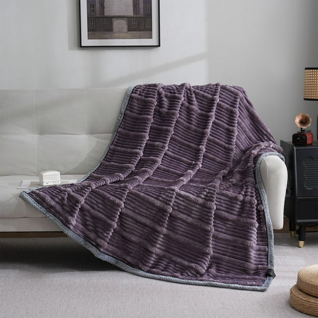 Solid Color Heavy Fleece Blanket Multifunctional Blanket Sofa Cover Blanket