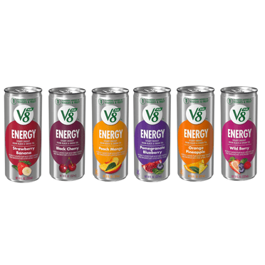 V8 +Energy Variety Pack, 8 fl oz Cans, 6 Flavors - Walmart.com