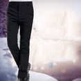thumbnail image 2 of Women Thick Warm Fleece Softshell Pants Fishing Camping Hiking Skiing Pants Waterproof Windproof Pants Size (Black), 2 of 3