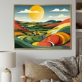 thumbnail image 2 of Designart "Fields of Serenity Minimalist Multicolor II" Oversized Landscapes Framed Wall Art - Traditional Green Meadow Bedroom Framed Canvas Wall Art, 2 of 7