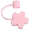 thumbnail image 1 of Silicone Straw Plug Drinking Dust Cap Cute Splash Proof Straw Tips Reusable Cartoon Plugs Cover Cup Accessories (Second-Generation Pink）, 1 of 8