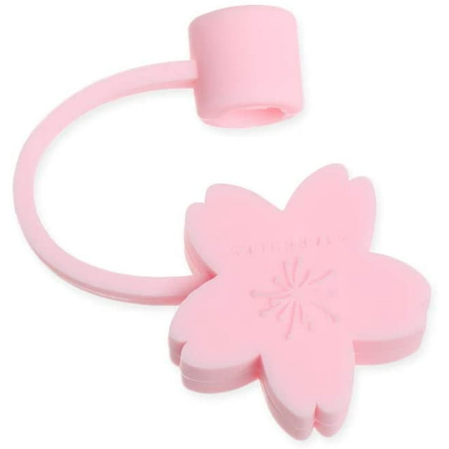 Silicone Straw Plug Drinking Dust Cap Cute Splash Proof Straw Tips Reusable Cartoon Plugs Cover Cup Accessories (Second-Generation Pink)